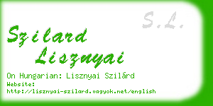 szilard lisznyai business card